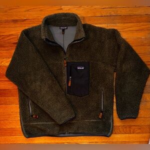 Patagonia Zip Up Fleece Olive Green XL